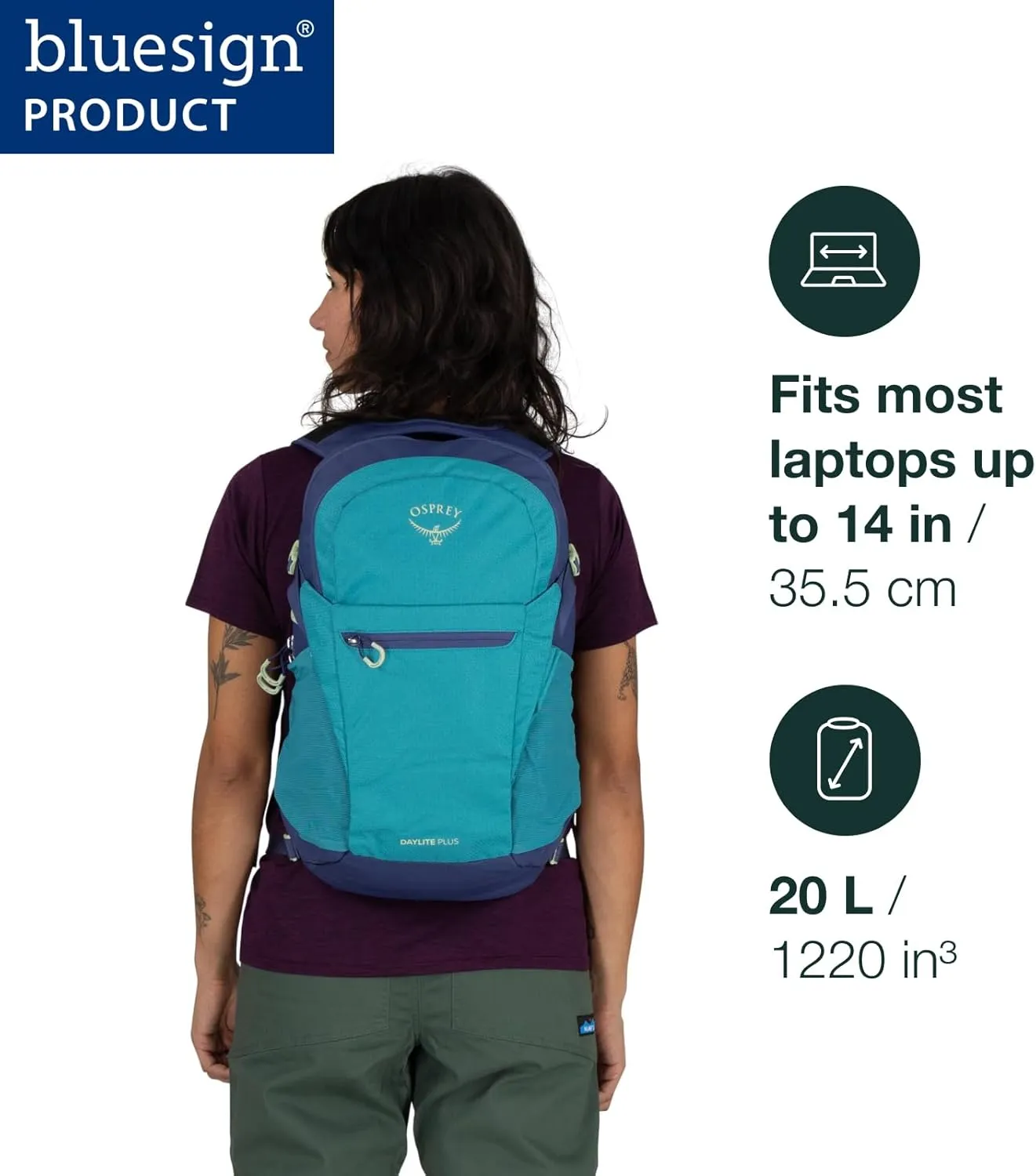 Osprey Daylite Plus Commuter Backpack, Night Shift Blue