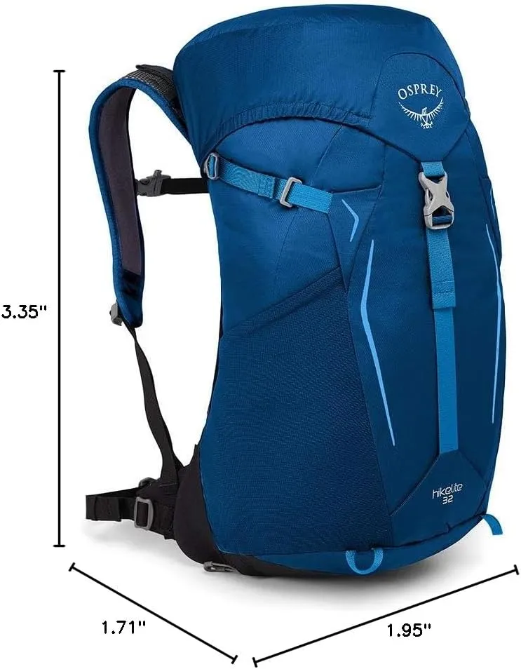 Osprey Hikelite 32 Hiking Backpack, Blue Bacca, O/S