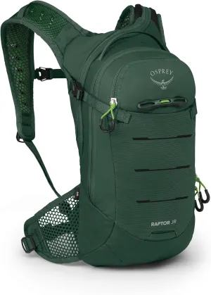 Osprey Raptor Jr Boy's Mountain Biking Backpack with Hydraulics Reservoir, Tundra Green