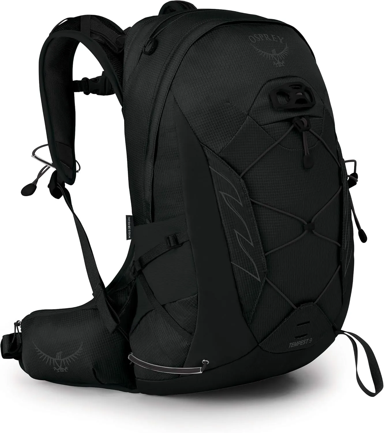 Osprey Tempest 9L Women's Hiking Backpack with Hipbelt, Stealth Black, WM/L