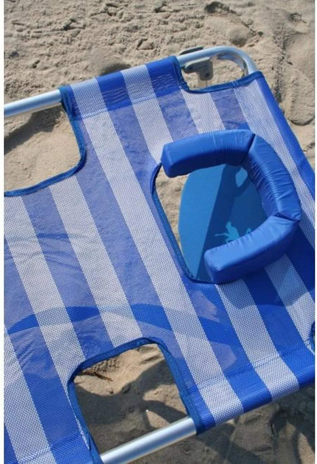 Ostrich 3-N-1 Lightweight Comfortable Aluminum Multi-Position Relaxing Reclining Beach Chair, Striped (2 Pack)