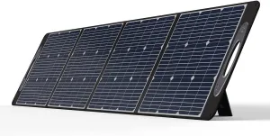 OUKITEL 200W Portable Solar Panel for Power Station, Foldable Solar Panel w/ 4 Kickstands, IP65 Waterproof Solar Panel w/MC-4 Output for Outdoor RV Camper