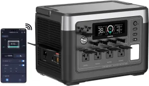 OUKITEL P1000 Plus Portable Power Station,1024Wh LiFePO4 (LFP) Battery, 1800W AC/100W USB-C Output, Solar Generator (Solar Panel Optional) for Home Backup, Camping&RV
