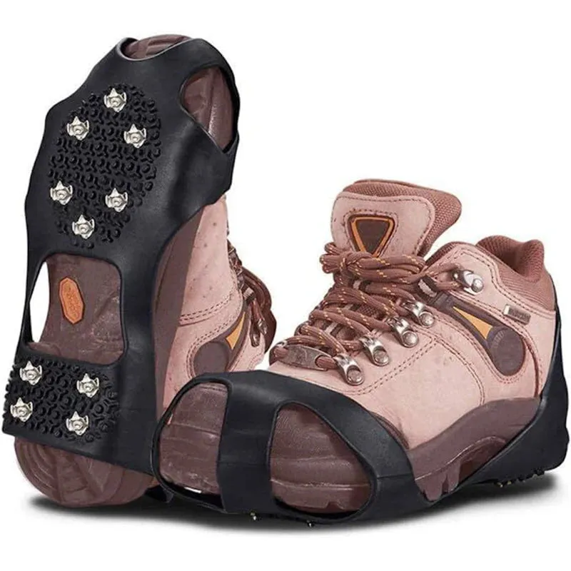 Outdoor 10 tooth Steel Anti slip Shoe cover Ice claw Mountain climbing