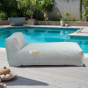 Outdoor Bean Bag Bed Lounger Chair for Pool, Comfy Foam Lazy Patio Sofa Furniture, Water-Resistant Outside Couch, Outdoor Day Beds Sofa for Pool, Patio, Deck (Grey, 70.86 inch)