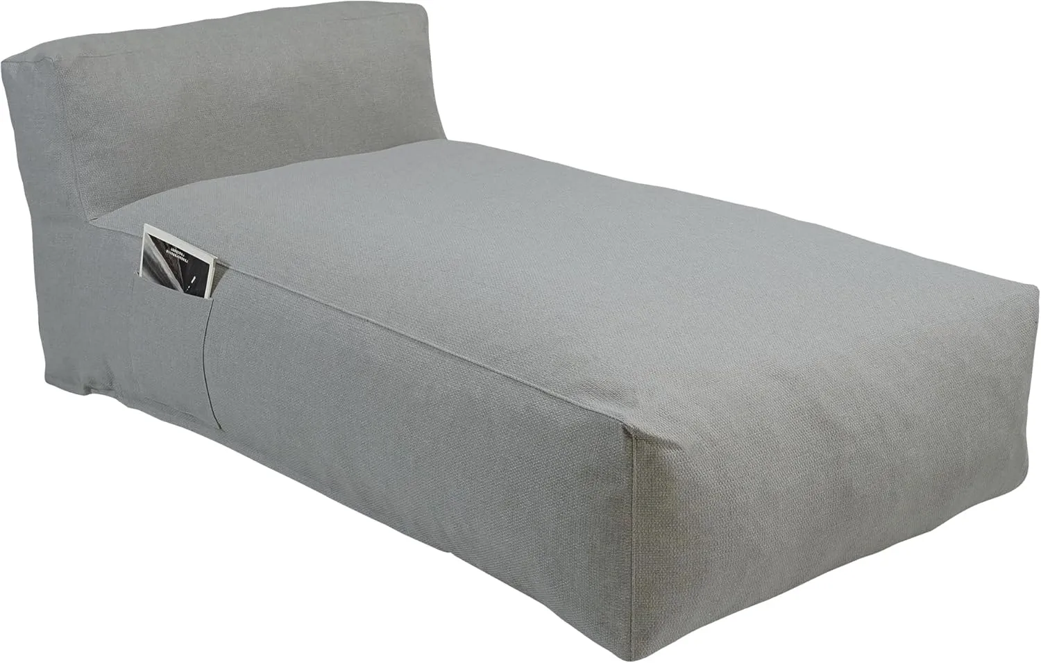 Outdoor Bean Bag Bed Lounger Chair for Pool, Comfy Foam Lazy Patio Sofa Furniture, Water-Resistant Outside Couch, Outdoor Day Beds Sofa for Pool, Patio, Deck (Grey, 70.86 inch)