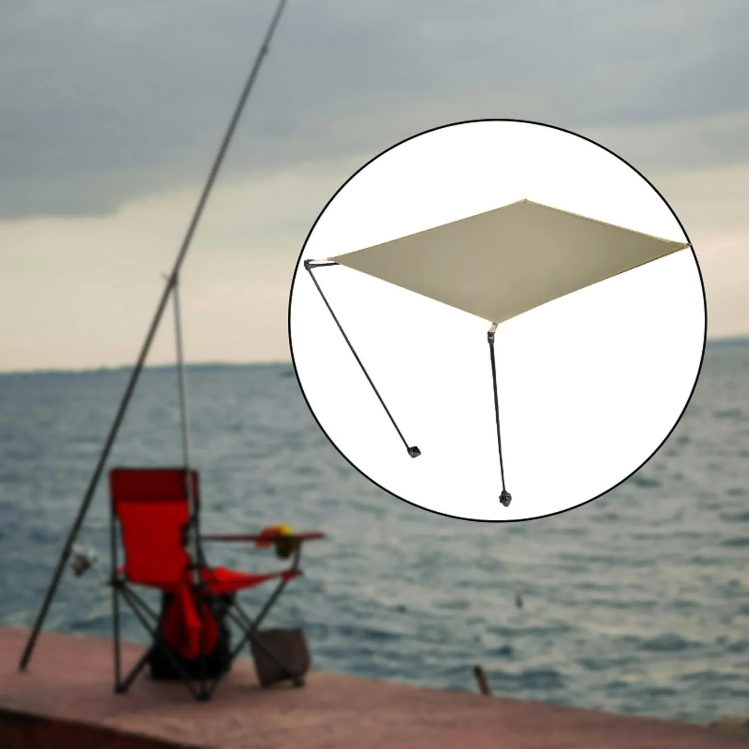 Outdoor Camping Chair Shade Folding Chair Shade Sturdy Portable Shelter for Fishing Accessories Hiking Garden Traveling