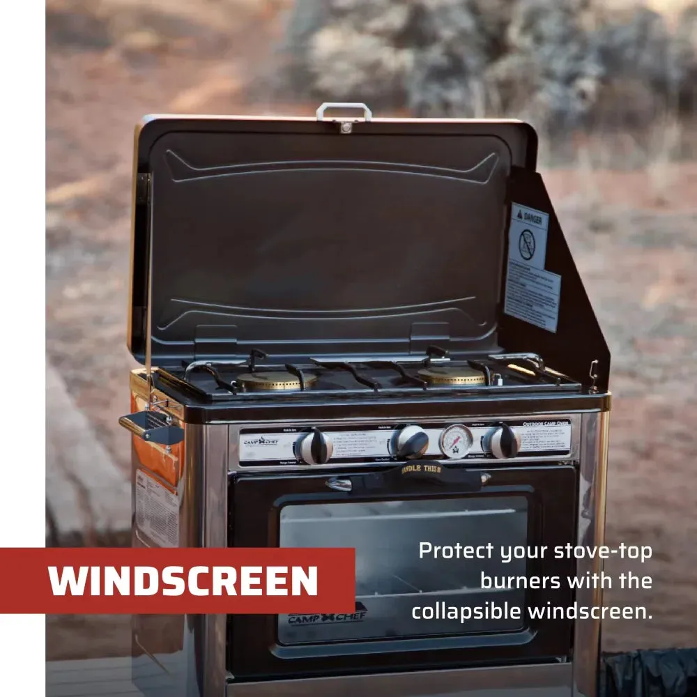 Outdoor Camping Portable Oven With Handle Kitchen Kitchenware Gas Barbecue Stove Non Stick Enamel Cooking Easy To Use