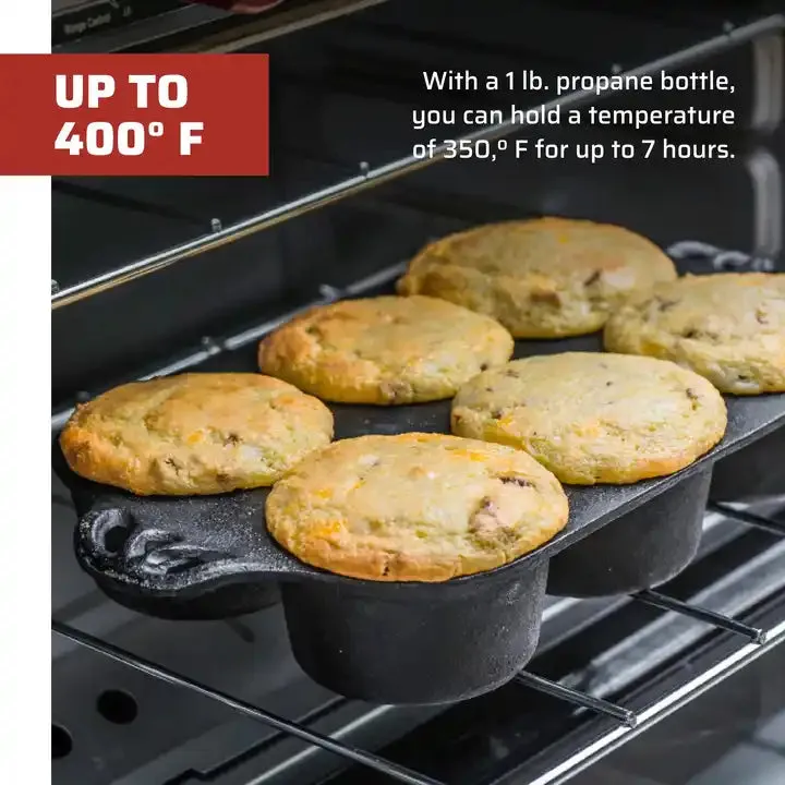Outdoor Camping Portable Oven With Handle Kitchen Kitchenware Gas Barbecue Stove Non Stick Enamel Cooking Easy To Use