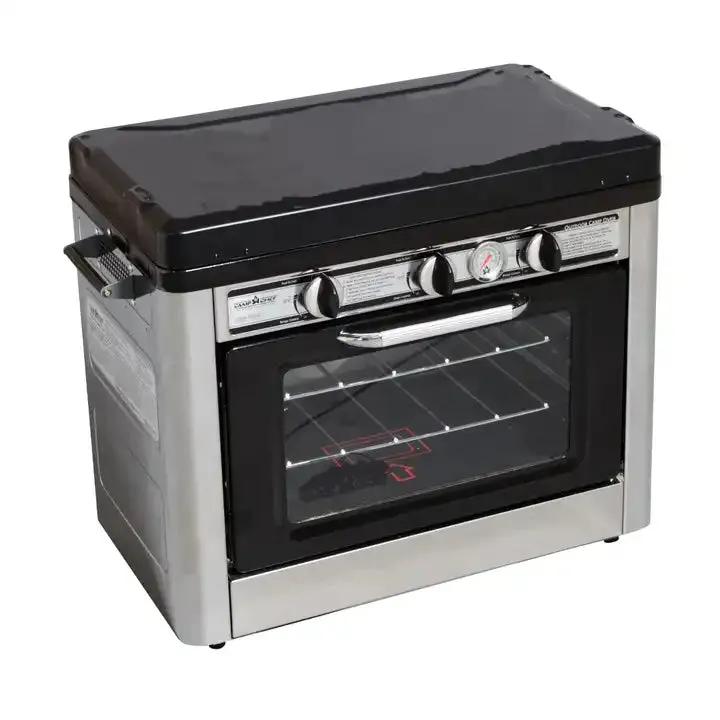 Outdoor Camping Portable Oven With Handle Kitchen Kitchenware Gas Barbecue Stove Non Stick Enamel Cooking Easy To Use