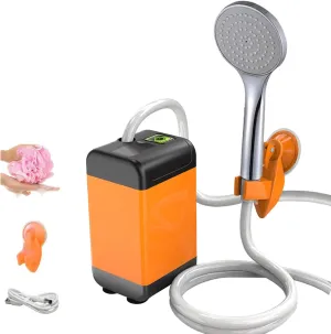 Outdoor Camping Shower Pump with Intelligent Digital Display Electric Portable Camping Shower