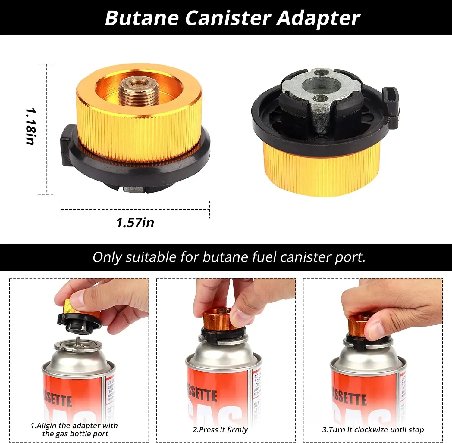 Outdoor Camping Stove Gas Tank Adapter: Lightweight Aluminum Alloy Propane Tank Converter