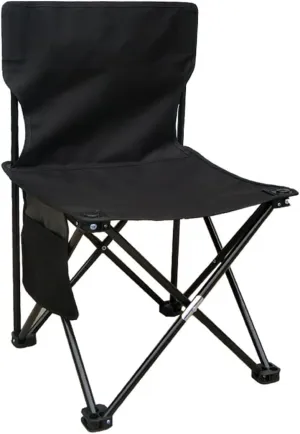 Outdoor Chair Folding Camping Chair Folding Lightweight Padded Portable Chair With Carry Bag Outdoor Camping Fishing Beach Chair For Outdoor Hiking Fishing Camping Chair Foldable Chair ( Color : Black