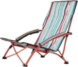 Outdoor Chair Folding Camping Chair Low Beach Chair Portable Camping and Lounge Travel Outdoor Seat Portable Stool Balcony Home Recliner, Quick Storage Camping Chair Foldable Chair (Color : B)