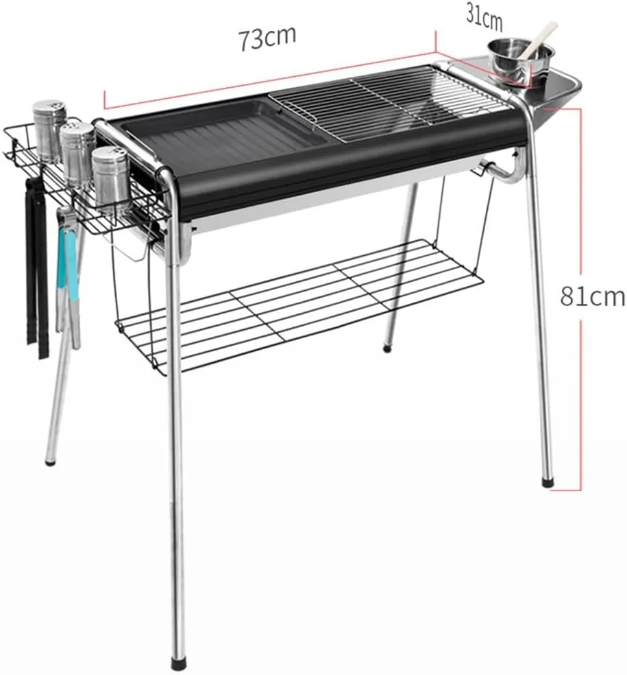 Outdoor Charcoal Outdoor Carbon Barbecue Stove Rack Outdoor Barbecue Stove Stainless Steel Barbecue Rack