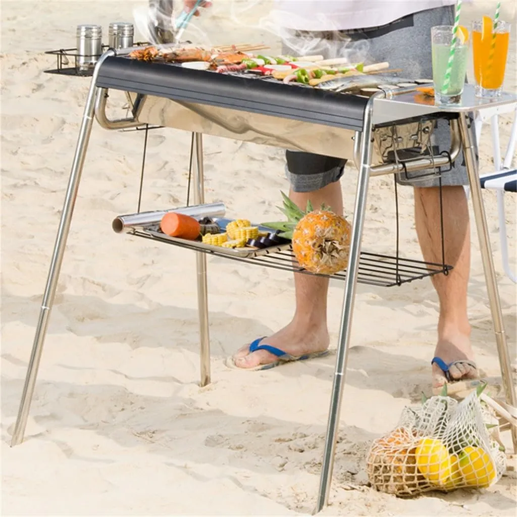 Outdoor Charcoal Outdoor Carbon Barbecue Stove Rack Outdoor Barbecue Stove Stainless Steel Barbecue Rack