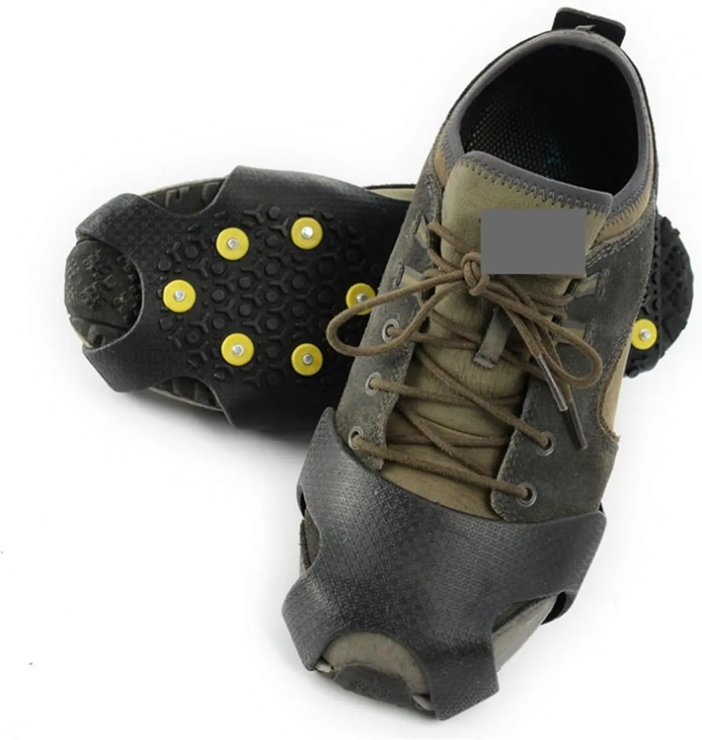 Outdoor Crampons 10-Tooth Anti-Skating Claws Ice Climbing Mountaineering Rock Climbing Snow Non-Slip Shoe Set Shoe Nail Grips
