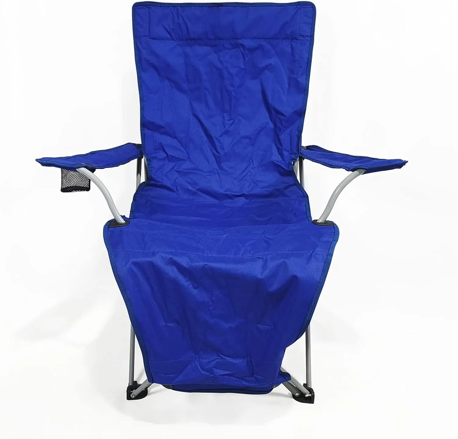 Outdoor Deck Chair Camping Lounge Portable Reclining Folding with Footrest & Storage Bag Recliner Backpack
