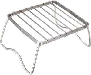 Outdoor Foldable BBQ Stand Stainless Steel Barbecue Stand Portable Cooking Rack Camping Grill