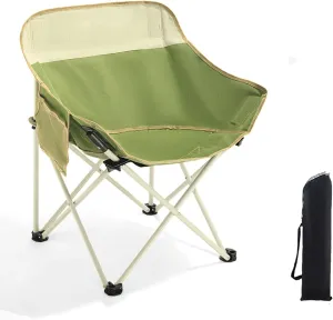 Outdoor Folding Chair, Camping Chair Portable Carbon Steel Alloy High-Density Oxford Cloth Material Recliner Suitable for Various Outdoor Activities