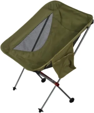 Outdoor Folding Chair Portable Backrest Fishing Stool Maza Director Chair Widened Camping Recliner(Green)