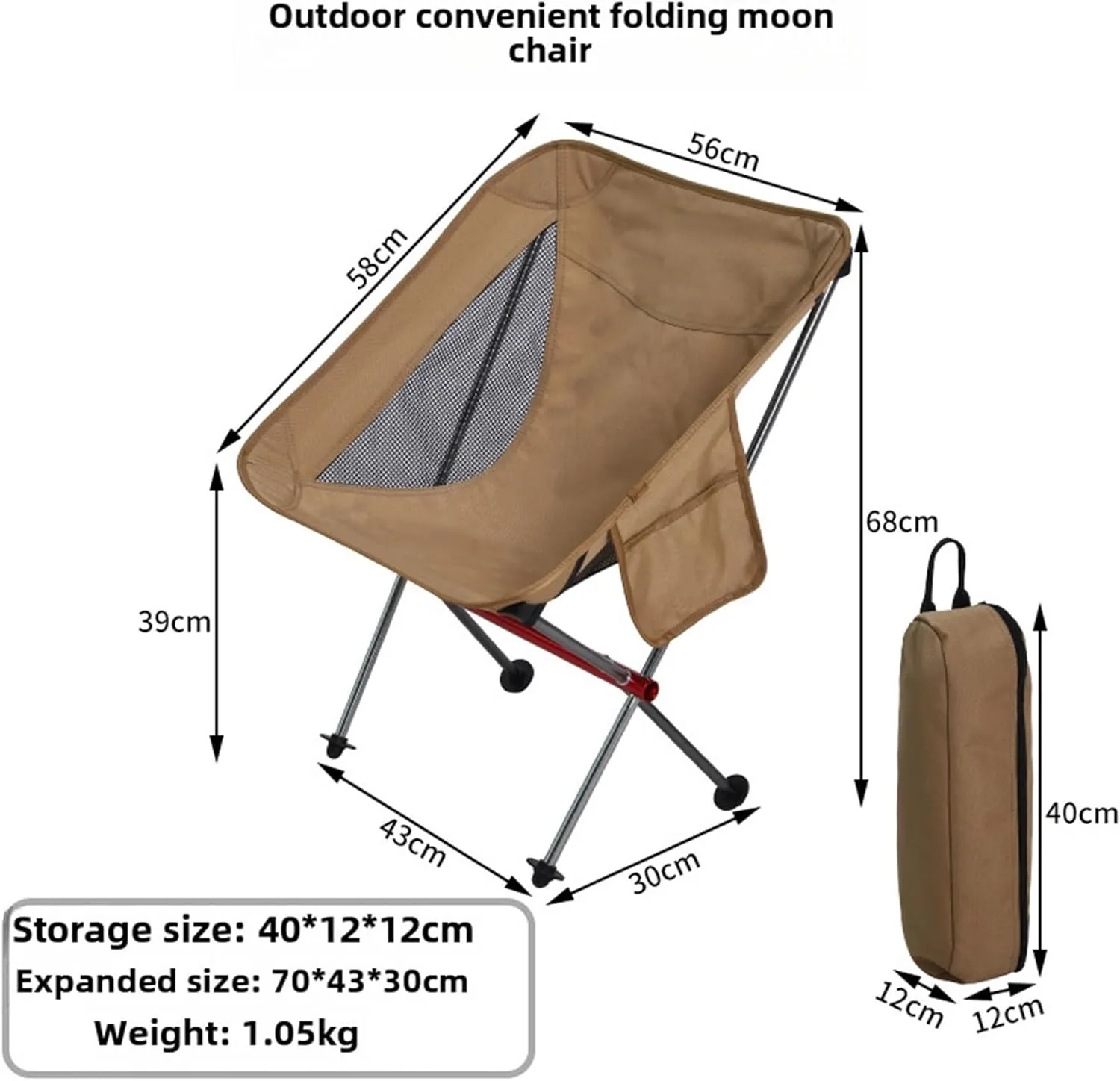 Outdoor Folding Chair Portable Backrest Fishing Stool Maza Director Chair Widened Camping Recliner(Green)
