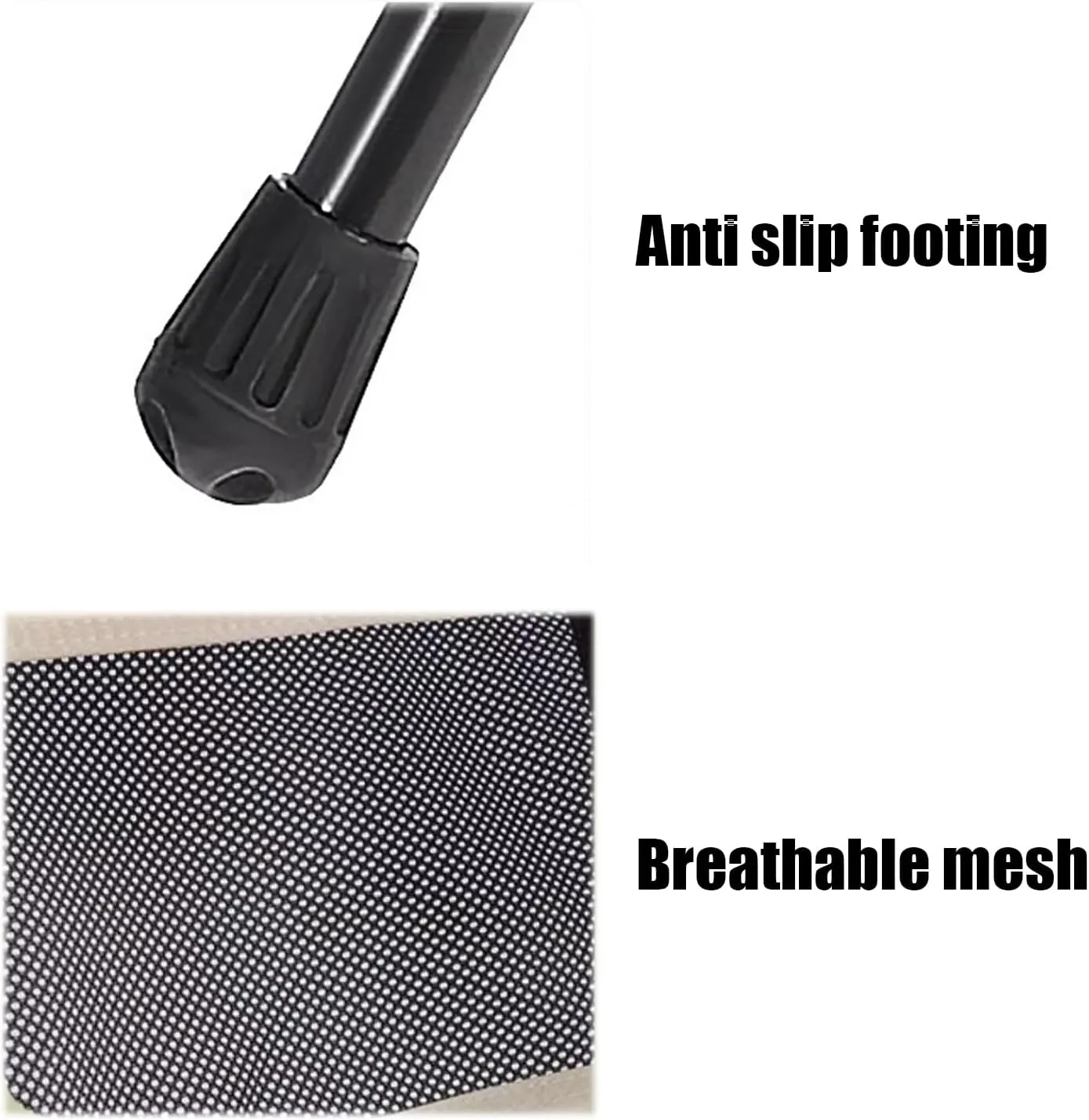 Outdoor Folding Chairs - Camping Chairs, 120 ° Ergonomic Design, Breathable Mesh, Suitable for Outdoor Activities Such As Camping, Fishing, and Travel, 53CM*57CM*61CM, Black