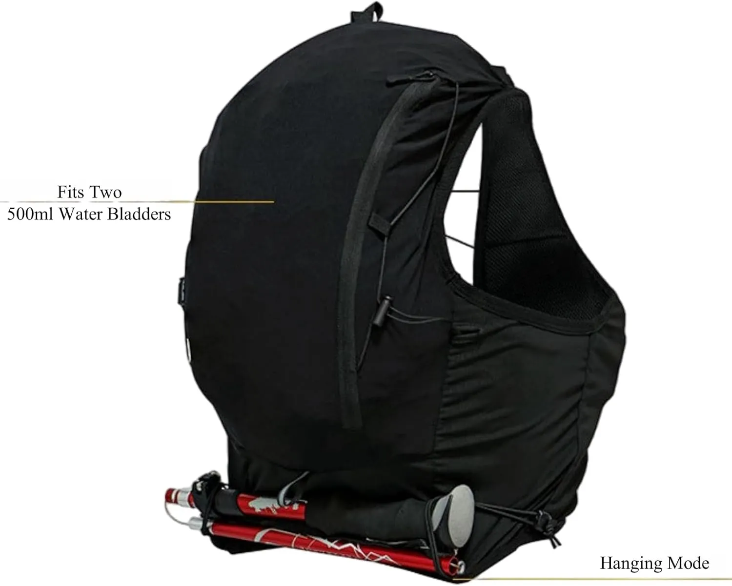 Outdoor Hydration Vest Backpack, Lightweight Runner Pack for Men & Women Running, Trail, Race, Marathon, Hiking