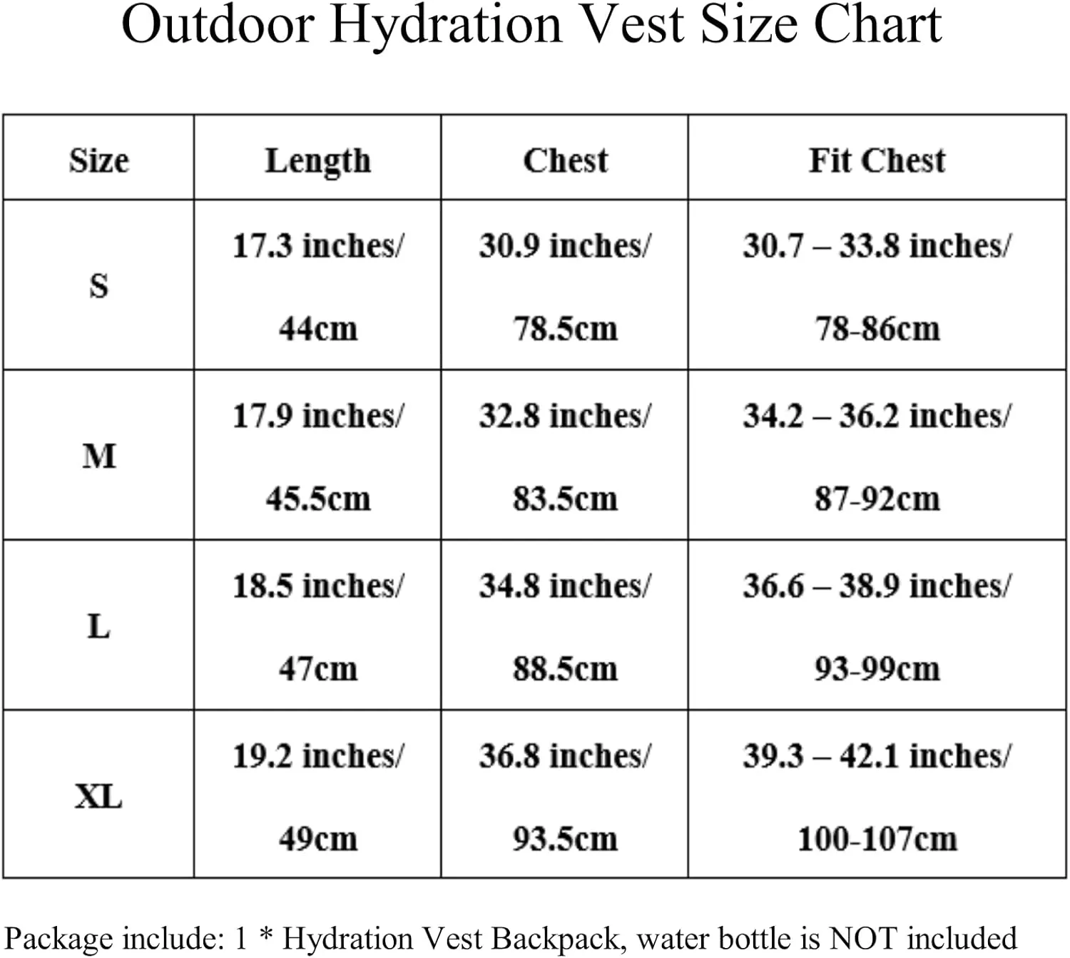 Outdoor Hydration Vest Backpack, Lightweight Runner Pack for Men & Women Running, Trail, Race, Marathon, Hiking
