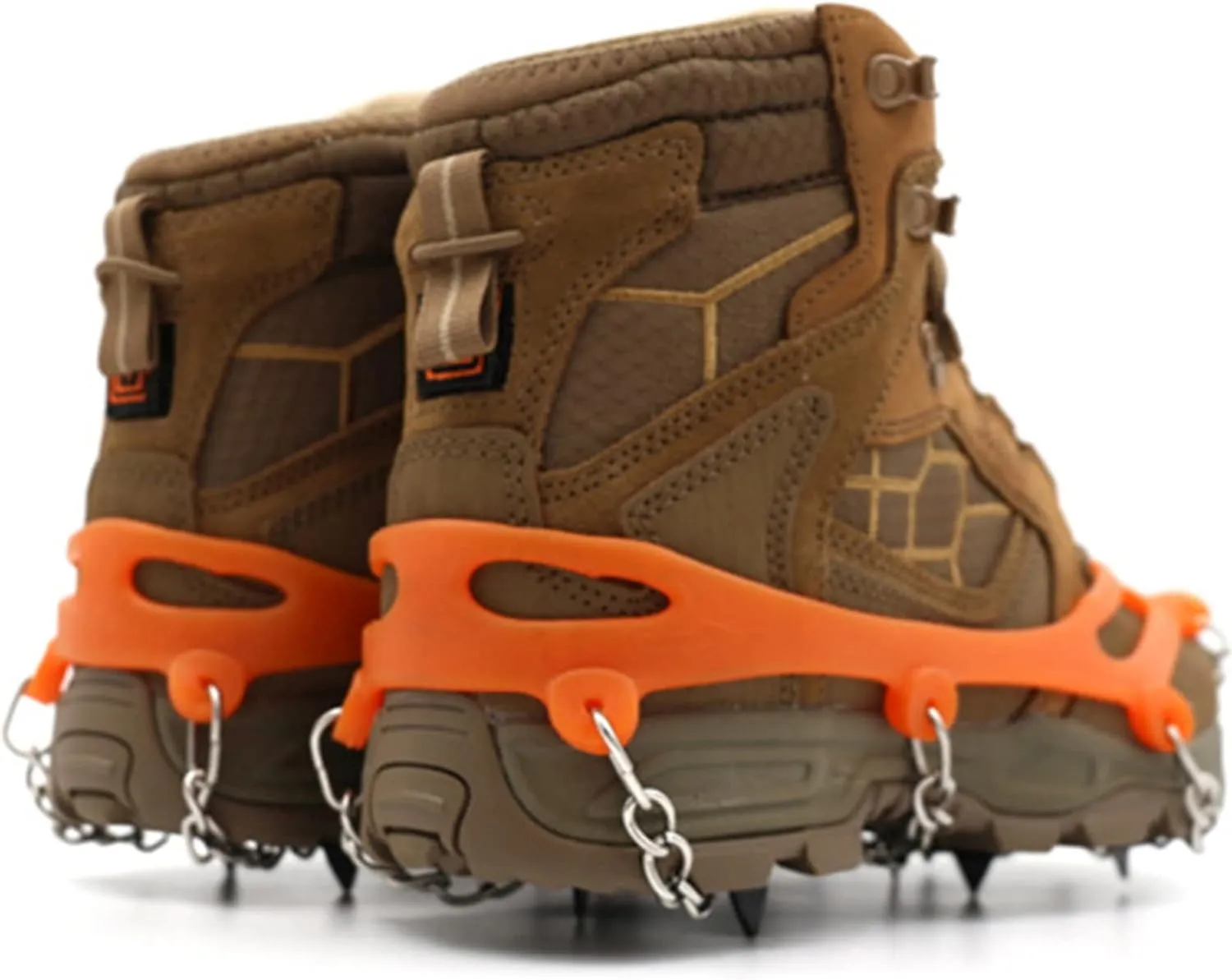 Outdoor Ice Gripper Crampons Climbing Winter Snow Manganese Steel Spikes Hiking Crampons Cleats Non Slip Shoe Cover