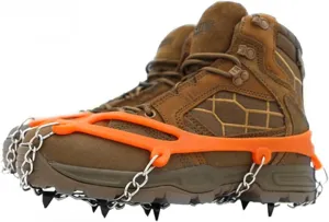 Outdoor Ice Gripper Crampons Climbing Winter Snow Manganese Steel Spikes Hiking Crampons Cleats Non Slip Shoe Cover