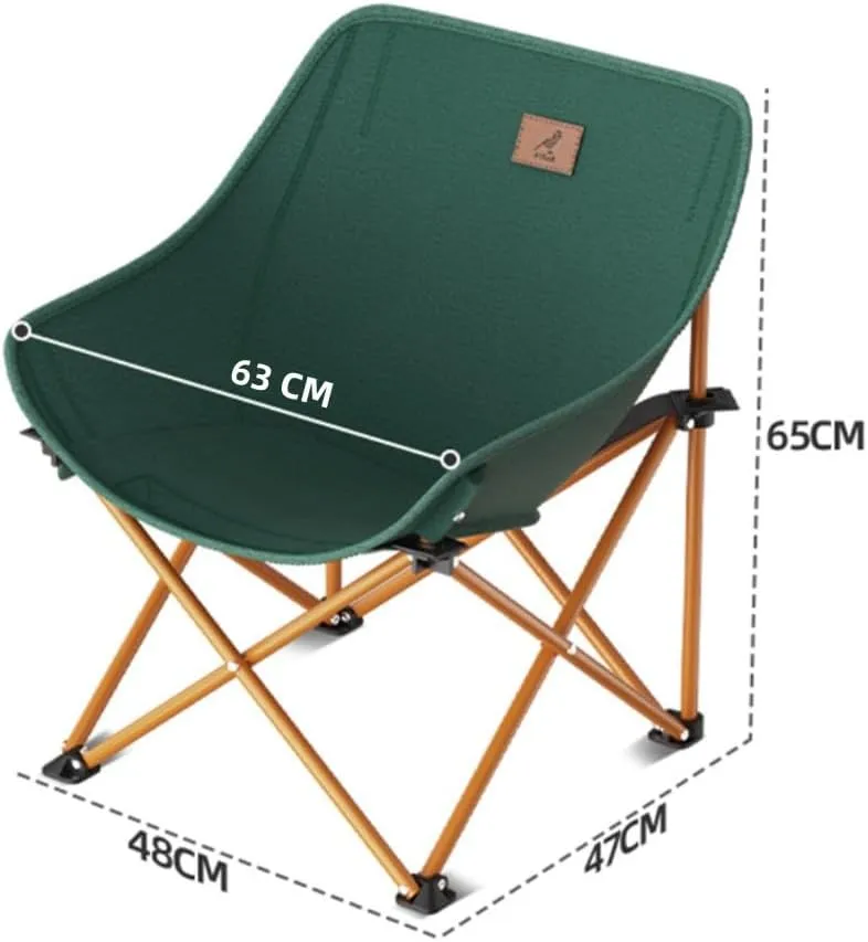 Outdoor Portable Folding Chair Fishing Stool Camping Chair Moon Chair Table Chair Ultra Light Folding Stool Sketch Recliner Stool (Black)