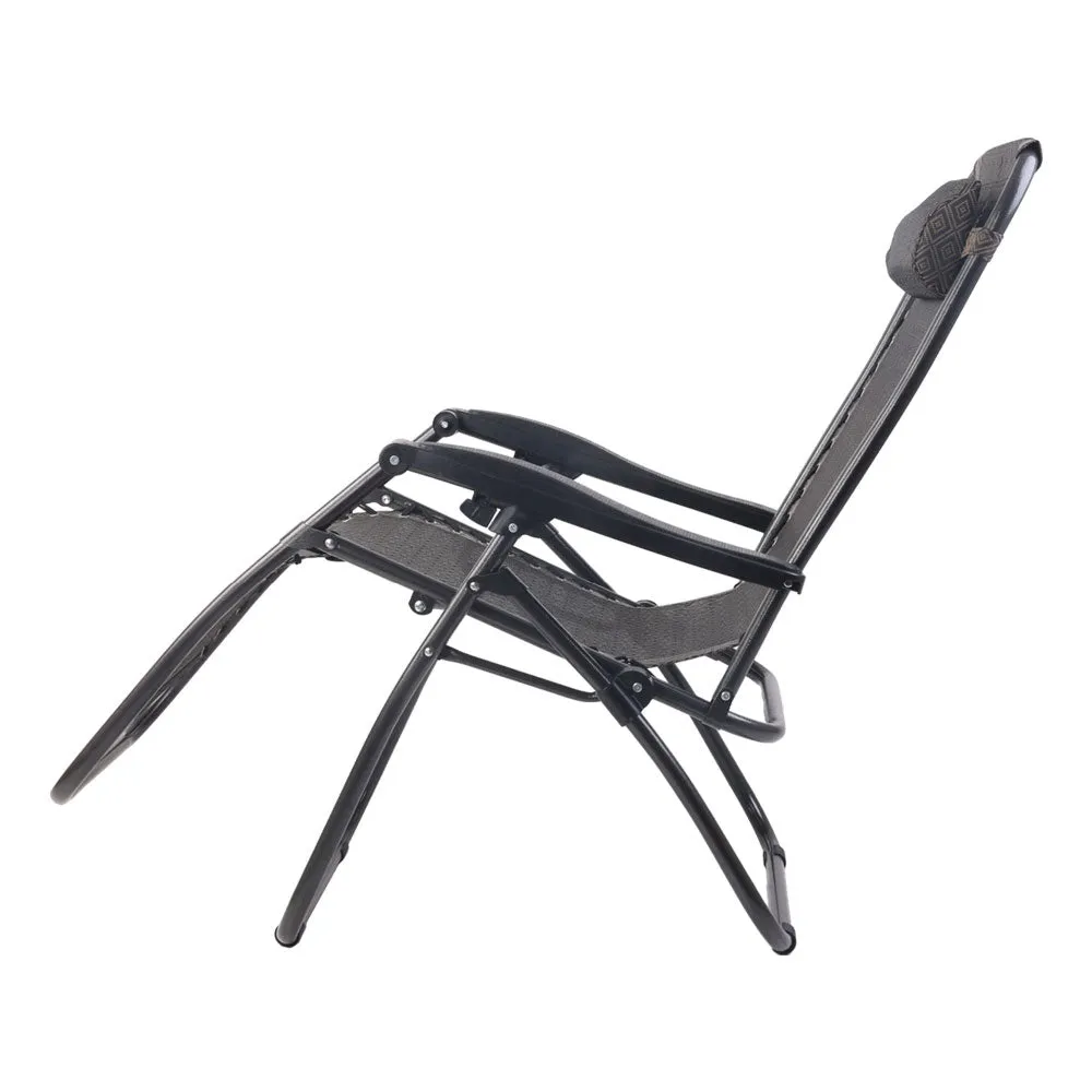 Outdoor Recliner Zero Gravity Chair - Beige/Brown