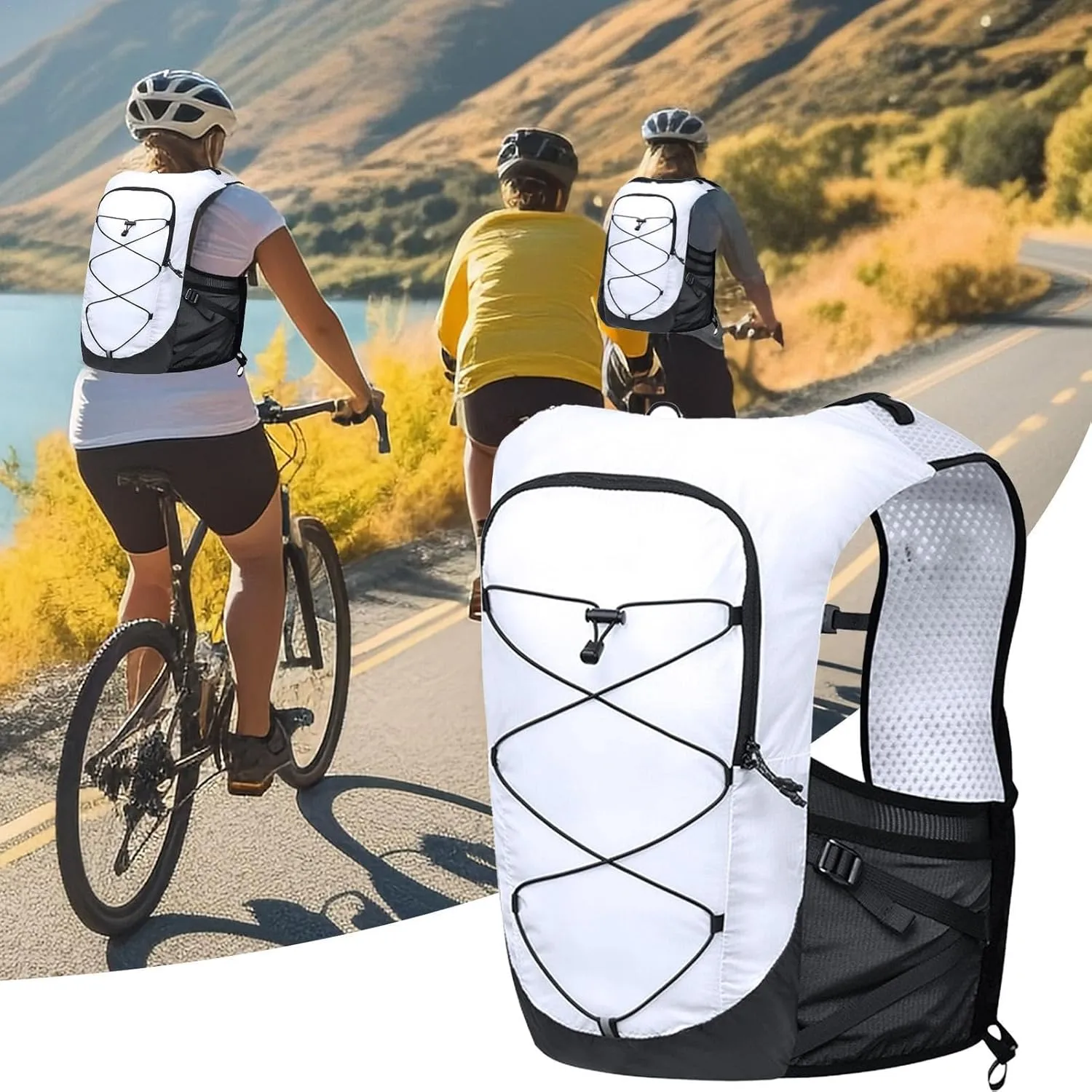 Outdoor Sports Trail - Running Backpack for Sports Trail | Cycling Hydration Packs Stable & Soft Hydration Pack for Outdoor Sports