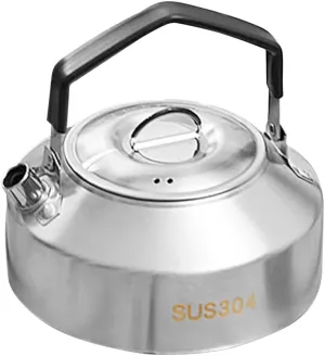 Outdoor Stainless Steel Camping Kettle Multi-function Tea Coffee Pot Comfortable Handle for Hiking Fishing and Outdoor Cooking for Boiling Water and Soups