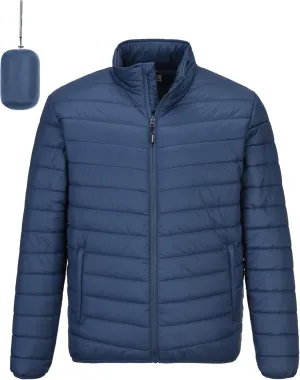 Outdoor Ventures Men's Lightweight Packable Puffer Winter Jacket Insulated Puffy Coat for Snow Ski Hiking Travel