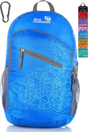 Outlander Packable Handy Lightweight Travel Hiking Backpack Daypack-Light Blue-L