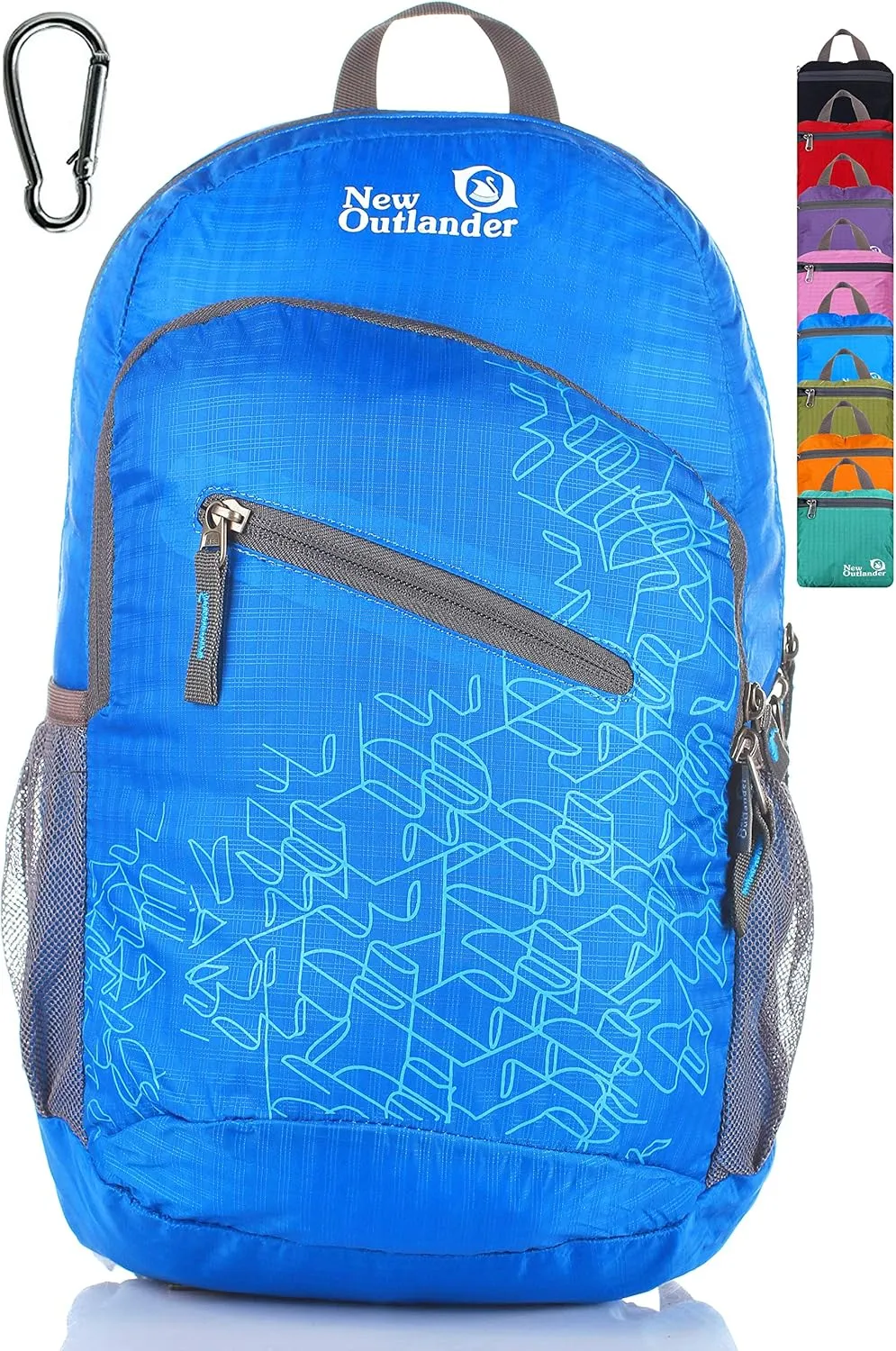Outlander Packable Handy Lightweight Travel Hiking Backpack Daypack-Light Blue-L