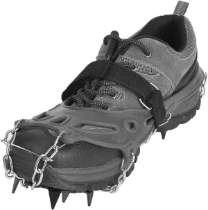 P Universal 14 Teeth Slip Ice Cleat Shoe Grips Spikes Cleats Crampons for Hiking Climbingblue Slip SpikesSki Shoe CoverCramponsNon Slip SpikesShoe G Spike Enhanced and Stability