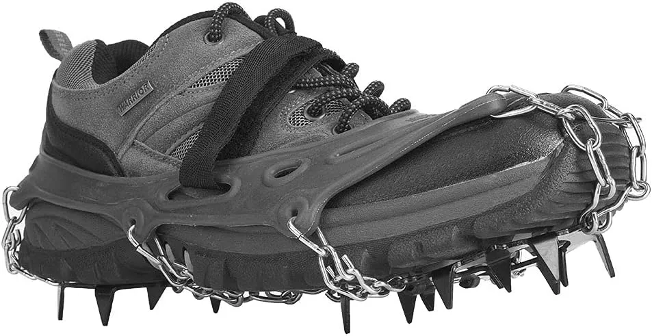 P Universal 14 Teeth Slip Ice Cleat Shoe Grips Spikes Cleats Crampons for Hiking Climbingblue Slip SpikesSki Shoe CoverCramponsNon Slip SpikesShoe G Spike Enhanced and Stability