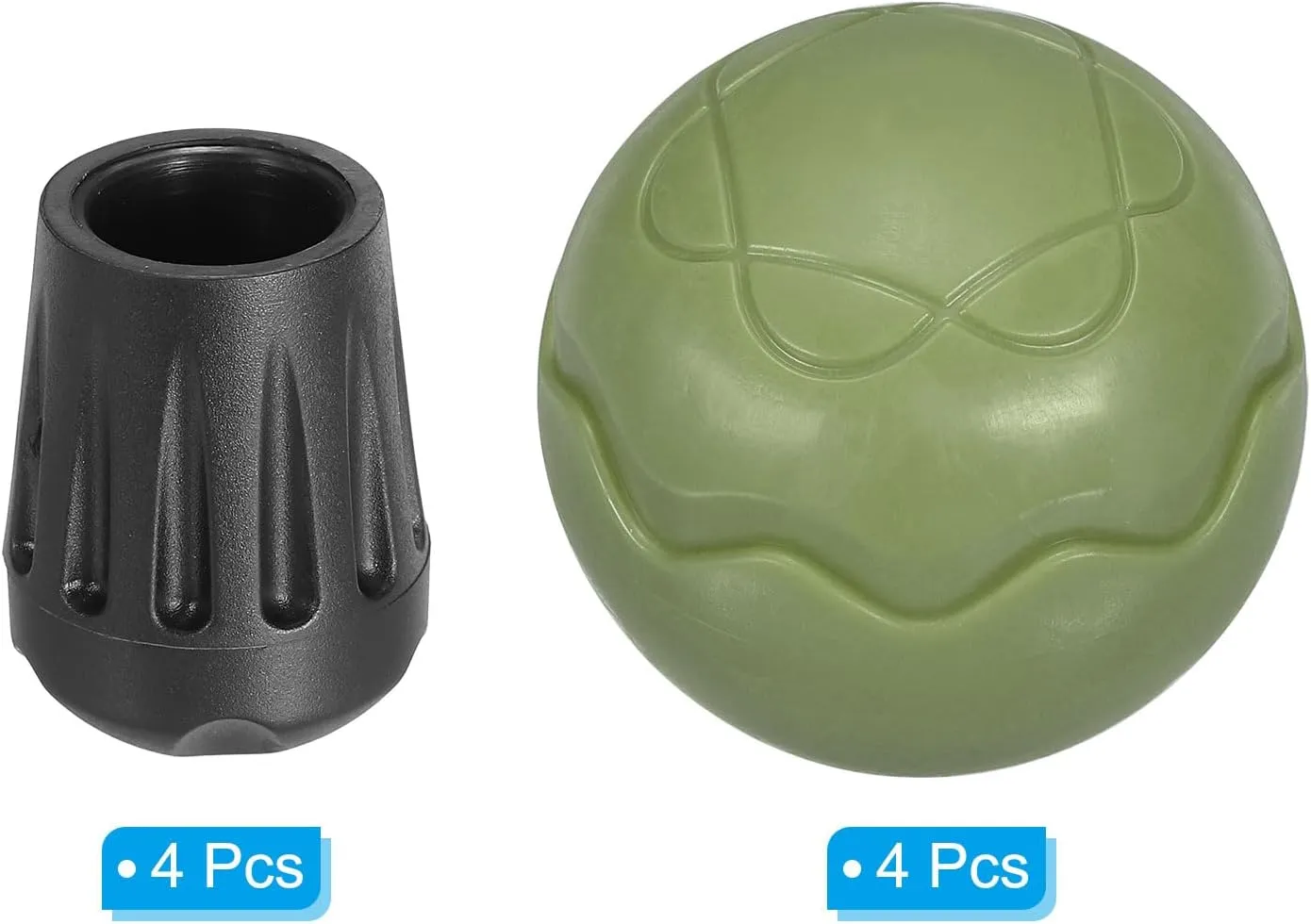 PATIKIL 0.55 Inch Chair Feet Replacement, 4 Pack TPE Outdoor Camping Chair Leg Tips Ball Cap Folding Chair Legs Floor Protectors Stability on Rugged Fit for 0.55"(14mm) Chair Feet, Green