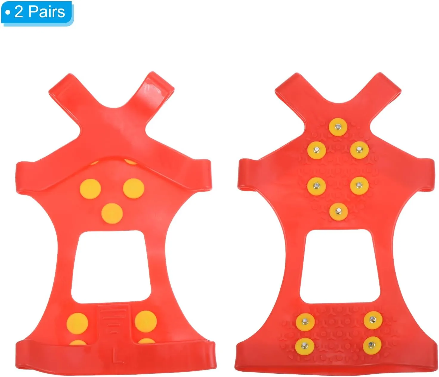 PATIKIL Ice Cleats, Anti-Slip Snow Traction Cleat 10 Steel Studs Crampons Universal Gripper Spikes Claw for Shoes and Boots