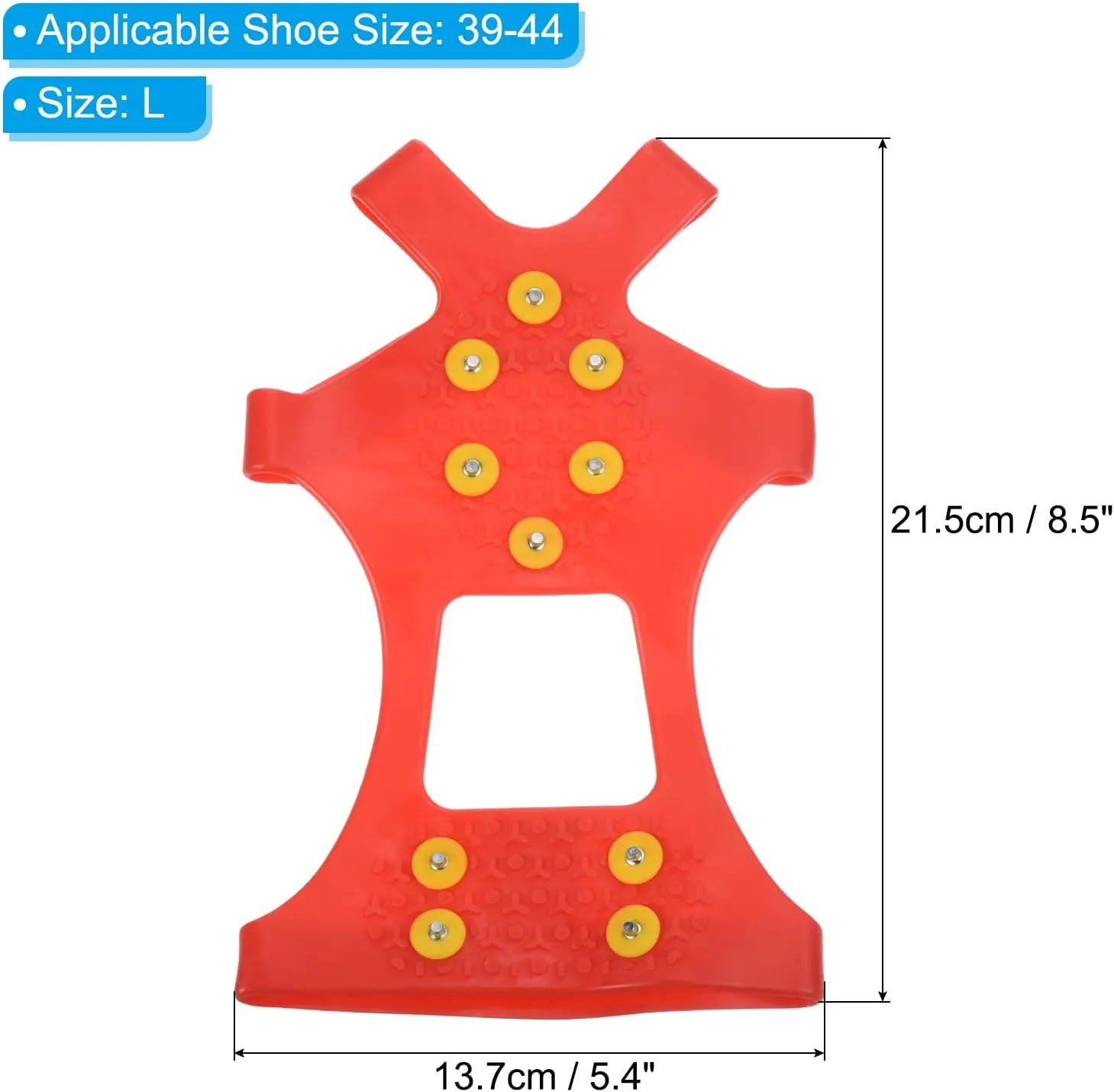 PATIKIL Ice Cleats, Anti-Slip Snow Traction Cleat 10 Steel Studs Crampons Universal Gripper Spikes Claw for Shoes and Boots