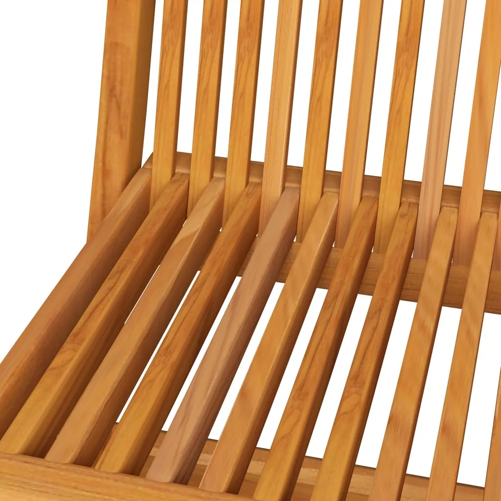 Patio Chairs Outdoor Bistro Folding Chair with Cushions Solid Wood Teak
