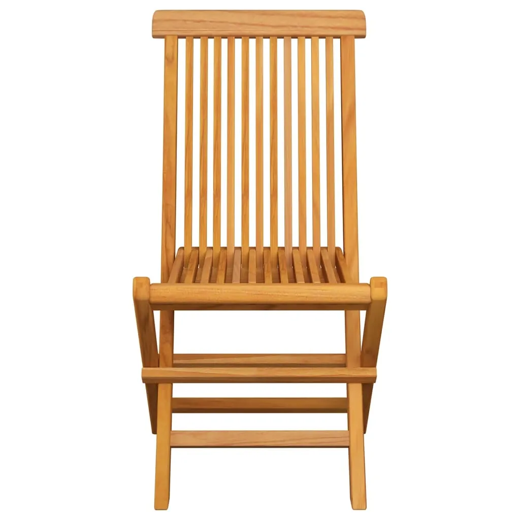 Patio Chairs Outdoor Bistro Folding Chair with Cushions Solid Wood Teak