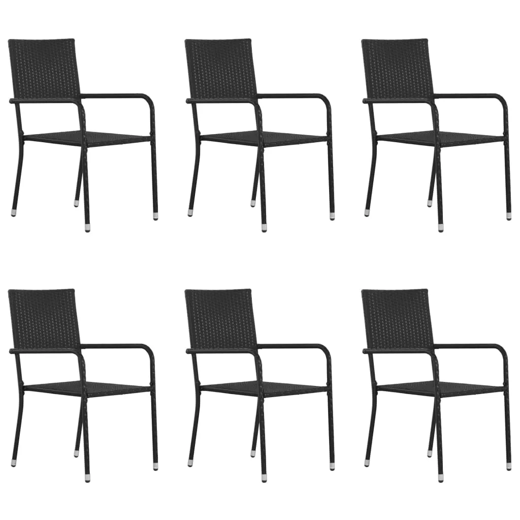 Patio Dining Chairs Outdoor Rattan Wicker Dining Chair Poly Rattan