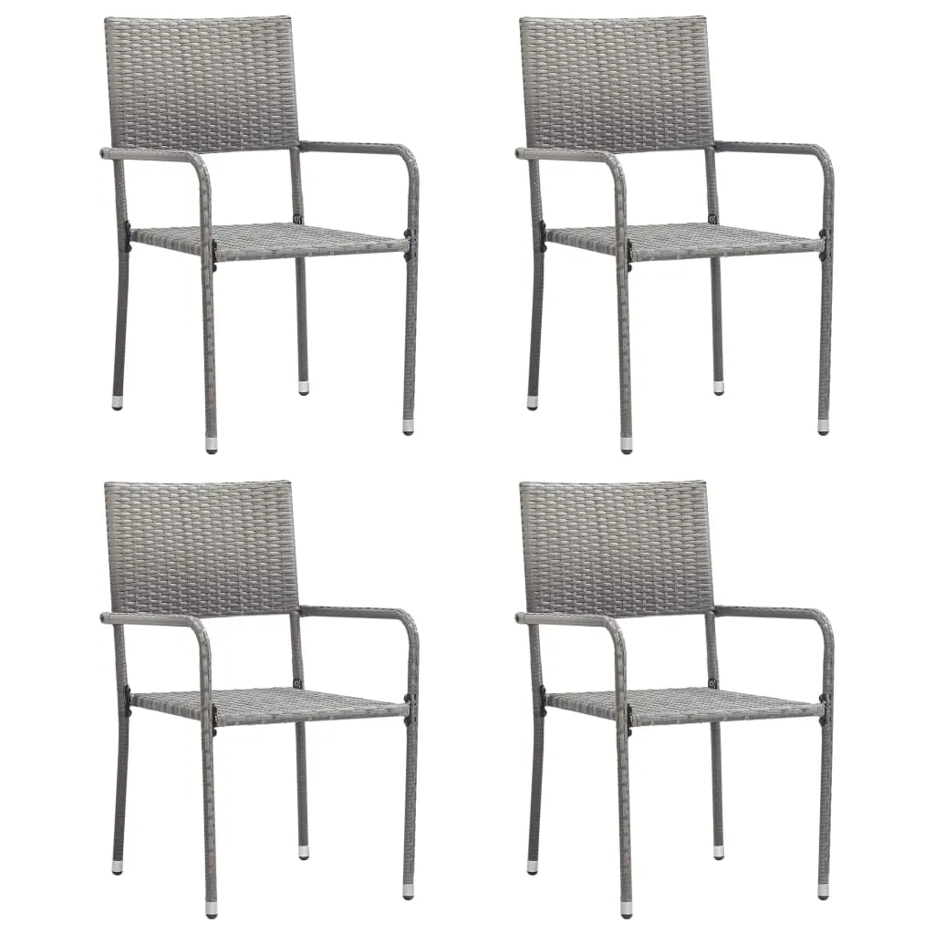 Patio Dining Chairs Outdoor Rattan Wicker Dining Chair Poly Rattan