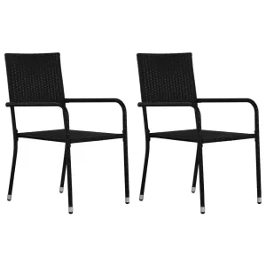 Patio Dining Chairs Outdoor Rattan Wicker Dining Chair Poly Rattan