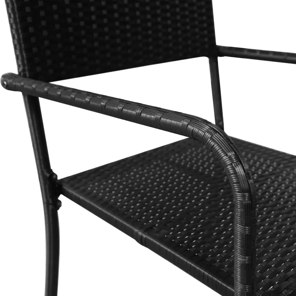 Patio Dining Chairs Outdoor Rattan Wicker Dining Chair Poly Rattan