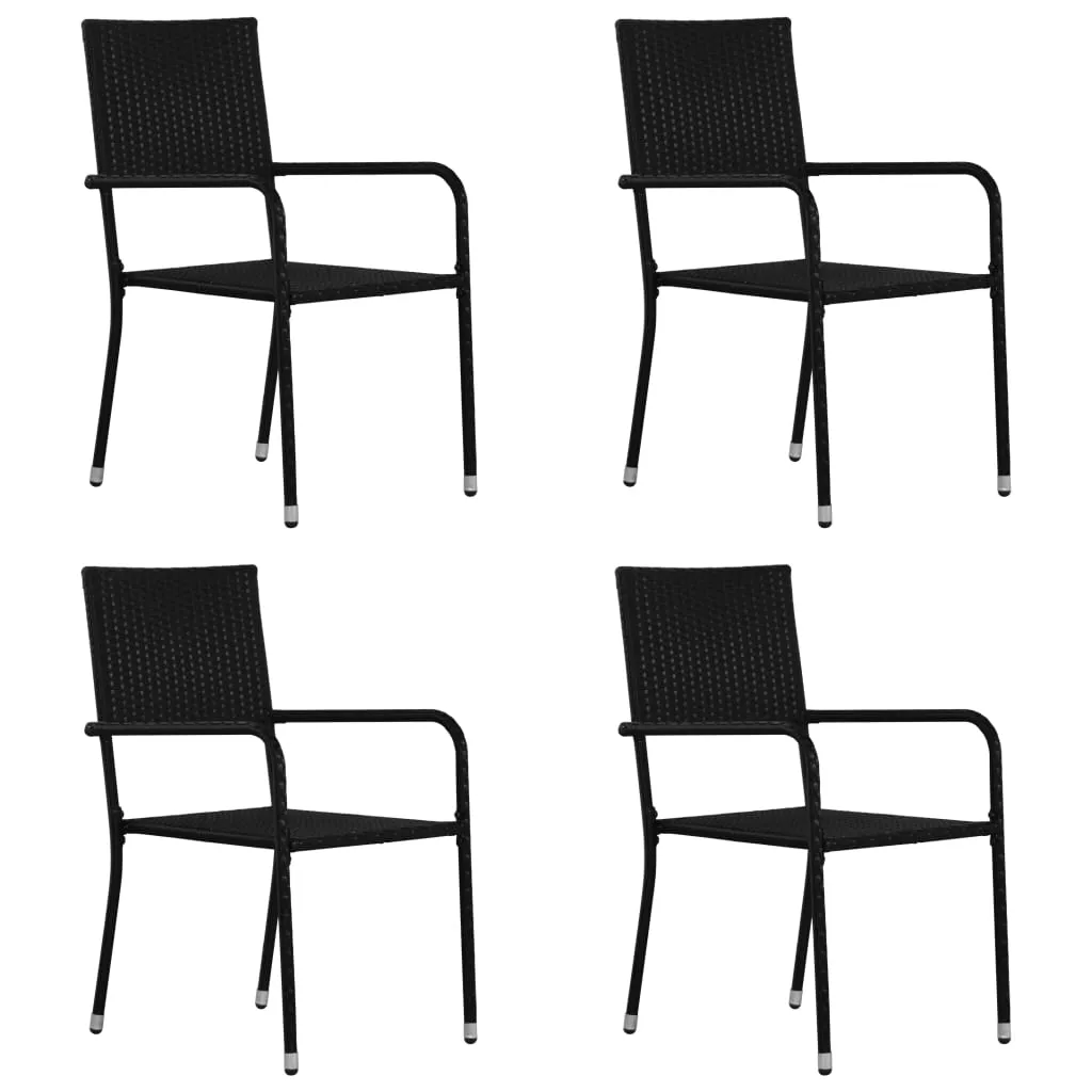 Patio Dining Chairs Outdoor Rattan Wicker Dining Chair Poly Rattan